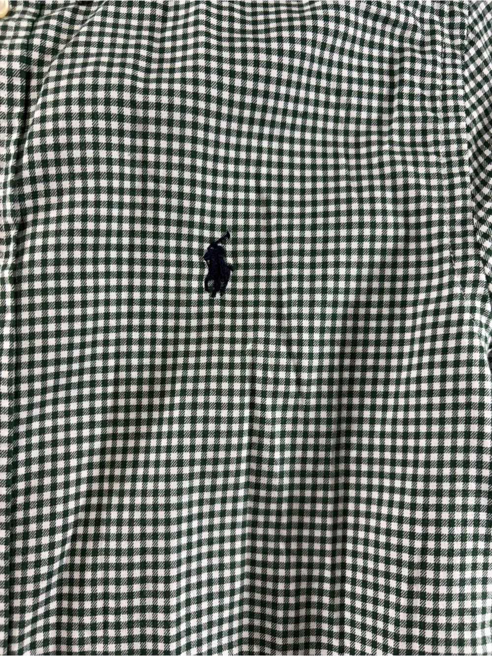 Ralph Lauren Green Gingham Button-Down Shirt